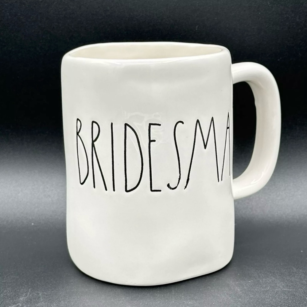 Rae Dunn Bridesmaid White Black Coffee Mug Cup Artisan Collection by Magenta New